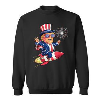 Donald Trump 2024 Happy 4Th Of July Trump American Flag Sweatshirt - Monsterry CA