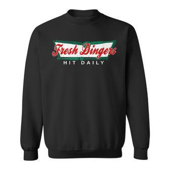 Don't Bunt Hit Fresh Dingers Baseball Softball Game Sweatshirt | Mazezy DE