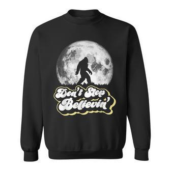 Don't Stop Believin' Bigfoot Retro Full Moon & Trees Sweatshirt - Monsterry AU