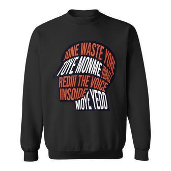 Don't Waste Your Time On Me Voice Inside My Head Graphic Sweatshirt - Seseable