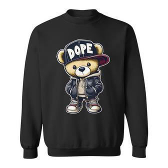 Dope Cute Hip Hop Teddy Bear 90S Hip Hop Clothing Sweatshirt - Monsterry DE