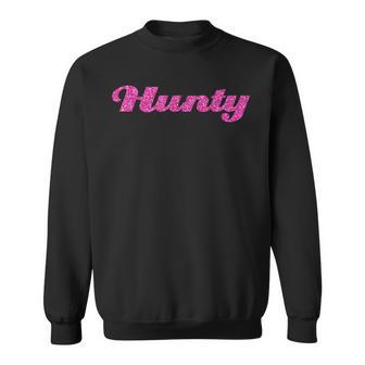 Drag Queen T Hunty Pink Glitter Sweatshirt - Monsterry DE