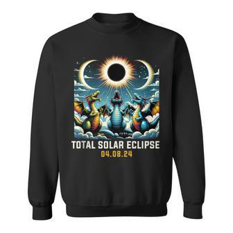 Dragon Howling At Solar Eclipse Sweatshirt | Mazezy