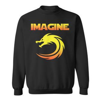 Dragon Imagine Music Band Name Ragged Sweatshirt | Mazezy