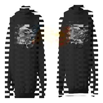 Drapeau Des États-Unis Avec Aigle Américain À Tête Blanche Sweater e - Cadeauxyz