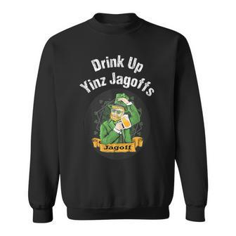 Drink Up Yinz Jagoffs Novelty Drinking Christmas Sweatshirt - Monsterry CA