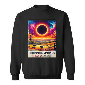 Dripping Springs Texas Total Solar Eclipse 2024 Vintage Sweatshirt - Seseable