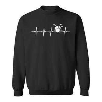 Drums Heartbeat For Drummers & Percussionists Sweatshirt - Thegiftio UK