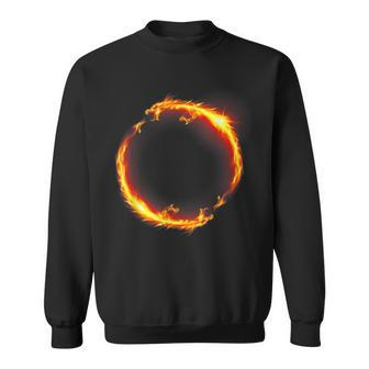 Dueling Dragons Fire Ring Sweatshirt - Monsterry