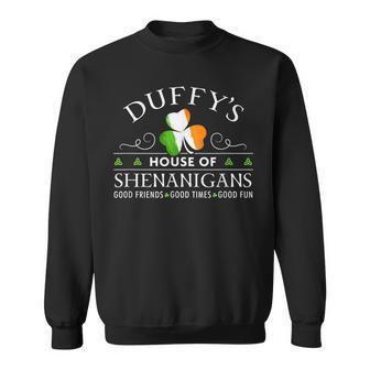 Duffy House Of Shenanigans Irish Family Name Sweatshirt - Seseable