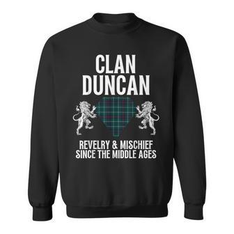 Duncan Clan Scottish Name Coat Of Arms Tartan Family Party Sweatshirt - Seseable
