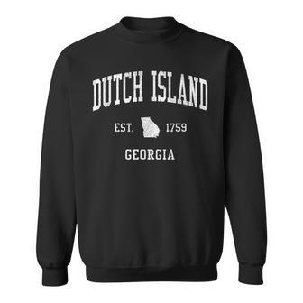 Dutch Island Ga Vintage Athletic Sports Js01 Sweatshirt | Mazezy
