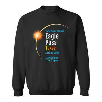 Eagle Pass Texas Tx Total Solar Eclipse 2024 1 Sweatshirt | Mazezy
