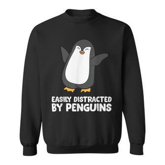 Easily Distracted By Penguins Penguin Sweatshirt - Thegiftio UK