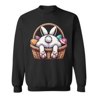 Easter Day Cute Bunny Basket Hunting Chocolate Eggs Egg Hunt Sweatshirt - Monsterry