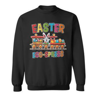 Easter Train Egg-Spress Easter Egg Hunting Boys Sweatshirt - Seseable