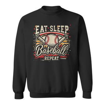 Eat Sleep Baseball Repeat Baseball For Boys Player Sweatshirt - Thegiftio UK