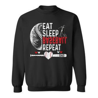 Eat Sleep Baseball Repeat Baseball Father's Day Dad Sweatshirt - Thegiftio UK