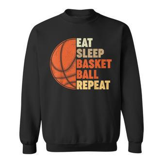 Eat Sleep Basketball Repeat For Player Vintage Sweatshirt - Monsterry