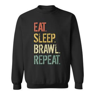 Eat Sleep Brawl Repeat Stars Video Gamer Gaming Sweatshirt - Monsterry