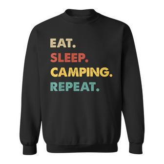 Eat Sleep Camping Repeat Camping Lover Sweatshirt | Mazezy