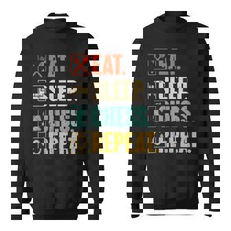 Eat Sleep Chess Repeat Retro Vintage Chess Sweatshirt - Thegiftio