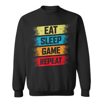 Eat Sleep Game Repeat  Gaming Sweatshirt - Seseable