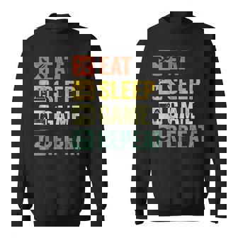 Eat Sleep Game Repeat Video Games Gamer Sweatshirt - Thegiftio UK