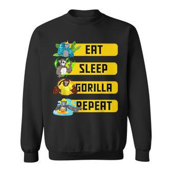Eat Sleep Tag Repeat Gorilla Vr Gamer Gorilla Monke Tag Sweatshirt - Seseable
