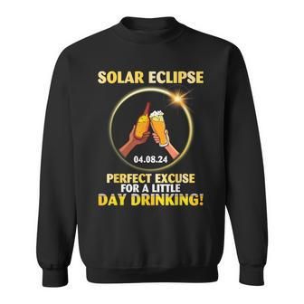 Eclipse 04 08 2024 Perfect Excuse For A Little Day Drinking Sweatshirt | Mazezy UK