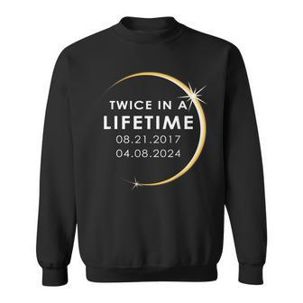 Eclipse 2024 Twice In A Lifetime Total Solar Eclipse America Sweatshirt | Mazezy