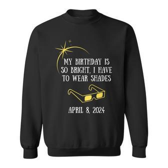 Eclipse Birthday April 8 2024 Birthday Eclipse Sweatshirt | Mazezy