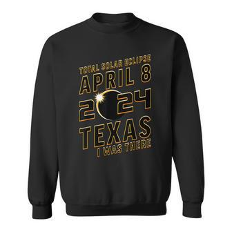 Eclipse T April 8 2024 Texas I Was There Eclipse Sweatshirt - Monsterry DE