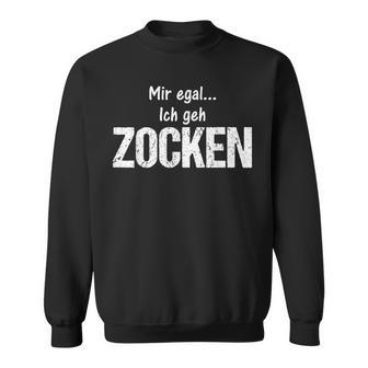 Egal Ich Geh Zocken Gamer Christmas Sweatshirt - Seseable