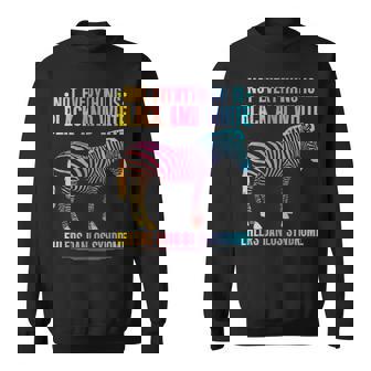 Ehlers Danlos Syndrome Black And White Eds Zebra Sweatshirt - Thegiftio