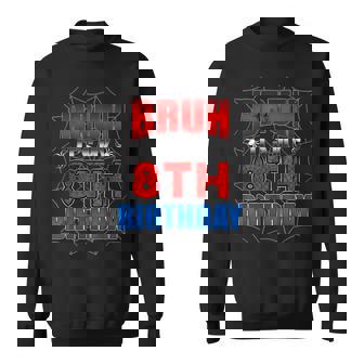 Eight 8 Year Old 8Th Birthday Boy Spider Web 8Yr Party Sweatshirt | Seseable UK