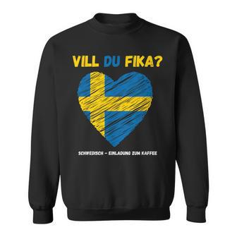 Einladung Um Kaffee Sweden Text German Language Sweatshirt - Seseable