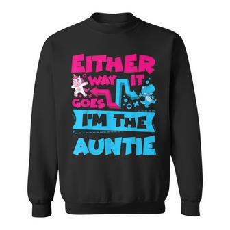 Either Way It Goes I'm The Auntie Gender Reveal Announcement Sweatshirt - Thegiftio UK