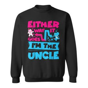 Either Way It Goes I'm The Uncle Gender Reveal Announcement Sweatshirt - Seseable