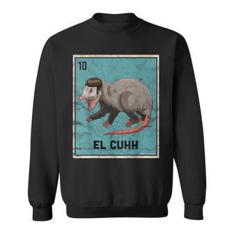 El Cuhh Takuache Cuh Opossum Mexican Playing Card Sweatshirt - Monsterry
