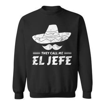 El Jefe Mexican Sombrero Sweatshirt - Seseable