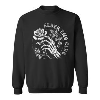 Elder Emo Club Vintage Skeleton Sweatshirt - Seseable