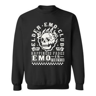 Elder Emo Forever Club Happiness Fades So Stay Sad Sweatshirt - Seseable