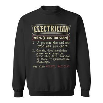 Electrician Dictionary Definition Sweatshirt | Mazezy