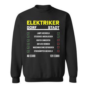 Elektrotechnik Elektroniker Handwerker Elektriker Black Sweatshirt - Seseable