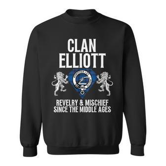 Elliott Clan Scottish Name Coat Of Arms Tartan Family Party Sweatshirt - Seseable