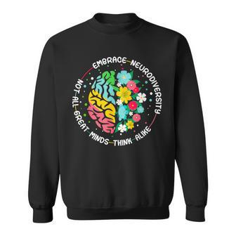 Embrace Neurodiversity Brain Autism Awareness Adhd Autistic Sweatshirt | Mazezy
