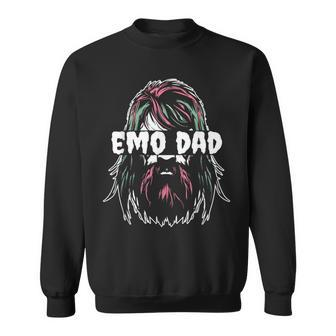 Emo Dad Father Goth 00'S Punk Rock 2000S Gothic Emo Dad Sweatshirt - Monsterry UK