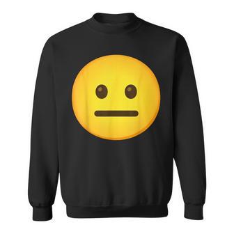 Emoticon Neutral Face With Straight Mouth Sweatshirt - Monsterry DE