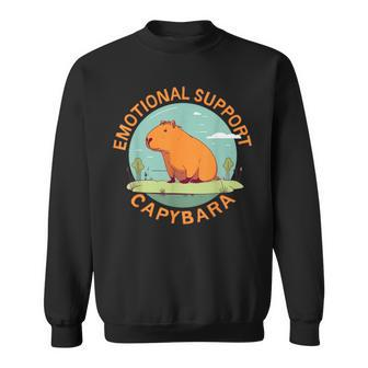 Emotional Support Capybara Capybara Animal 80S Style Sweatshirt - Monsterry
